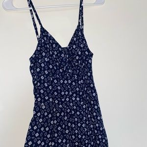 Casual navy blue romper